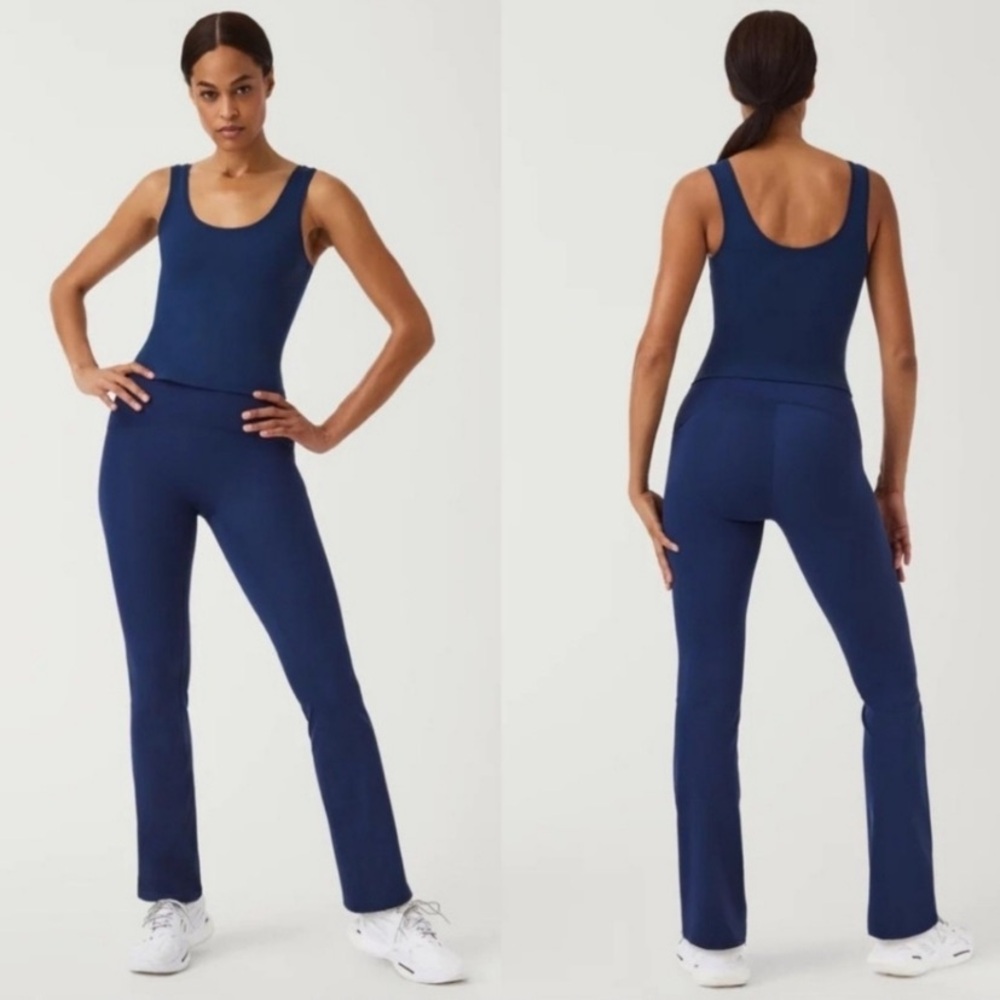 Spanx Women's Booty Boost Flare Yoga Pants Midnight Blue